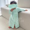 caftan vert d'eau fille